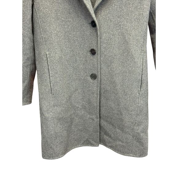 Banana Republic Wool Blend Double-Face Top Coat S Dark Heather Gray Unlined - Picture 4 of 12